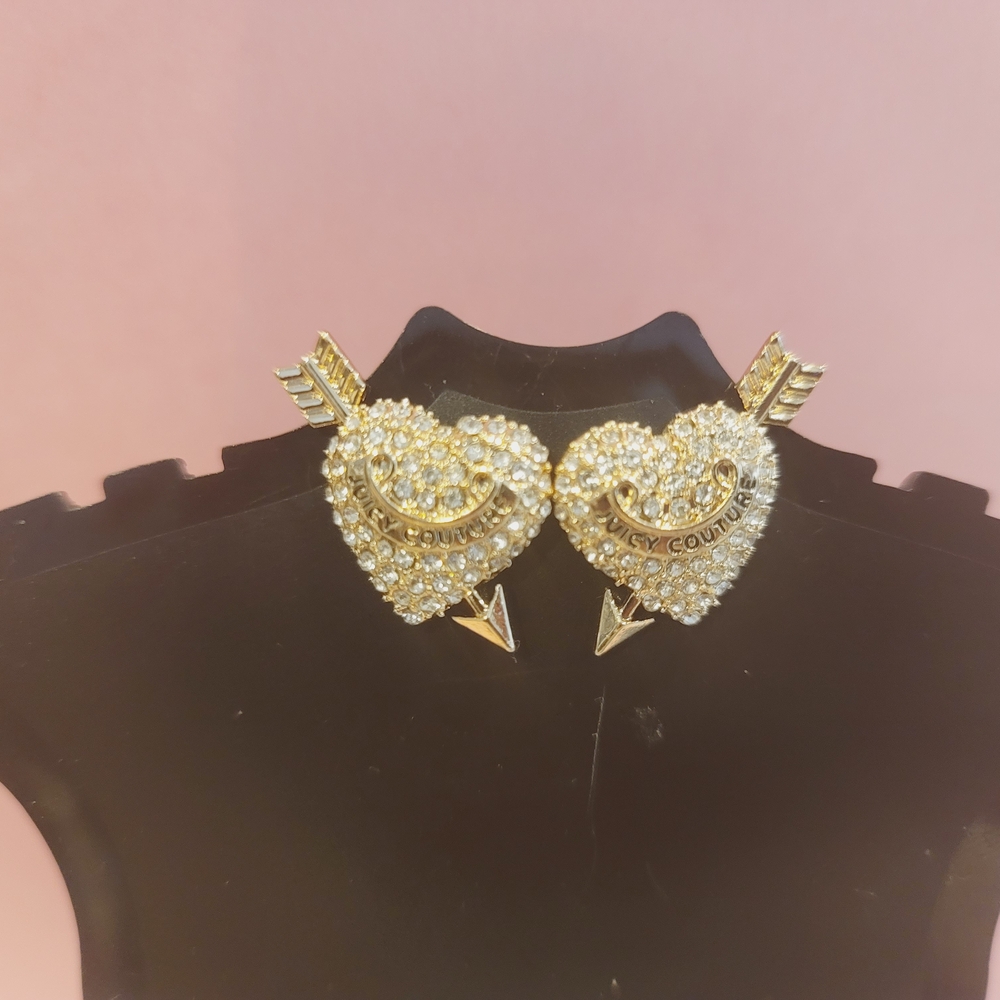 Juicy Couture Gold and Silver Heart Earrings
